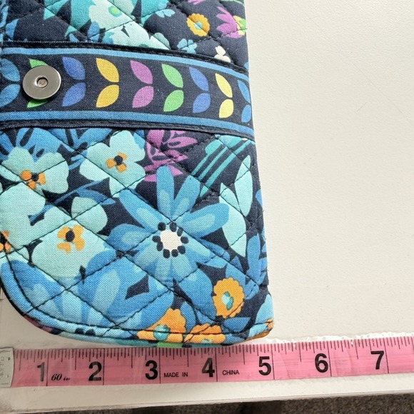 Vera Bradley Midnight Blues Purse Tote W/ Wallet Floral Granny Dark Romantic - Picture 8 of 12